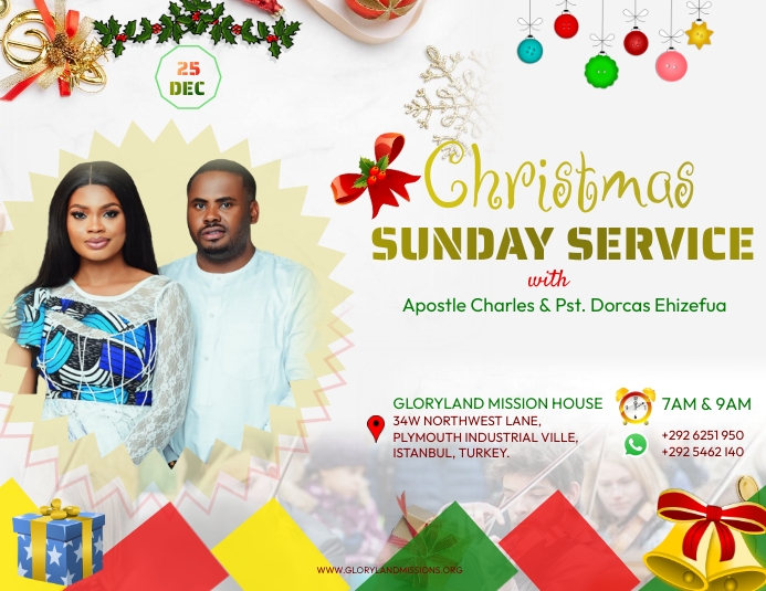 christmas sunday flyer (1) template