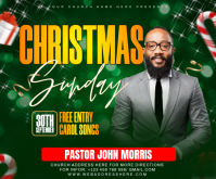 christmas Sunday service flyer Umugqa Ophakathi template