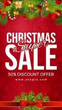 Christmas Super Sale Video História do Instagram template