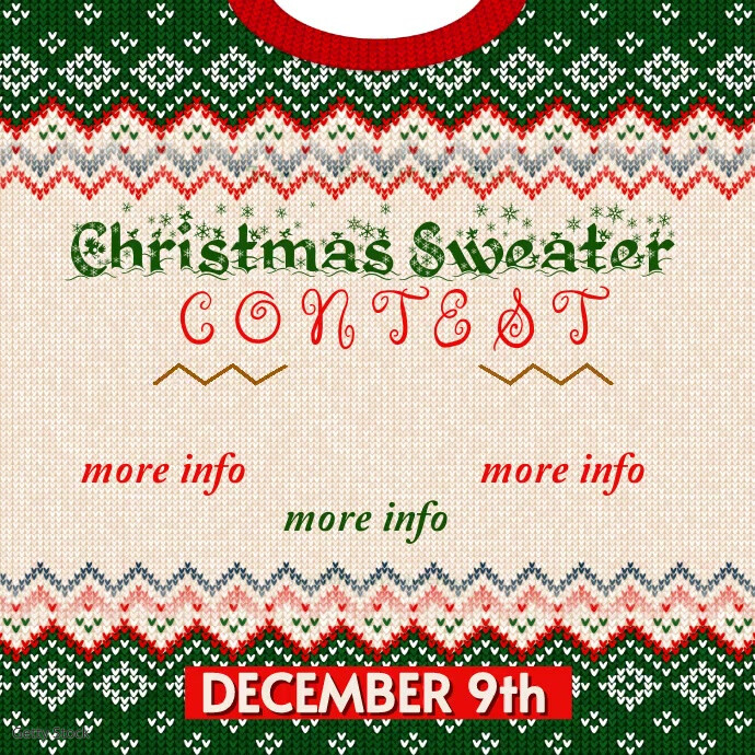 Christmas Sweater Contest Template | PosterMyWall