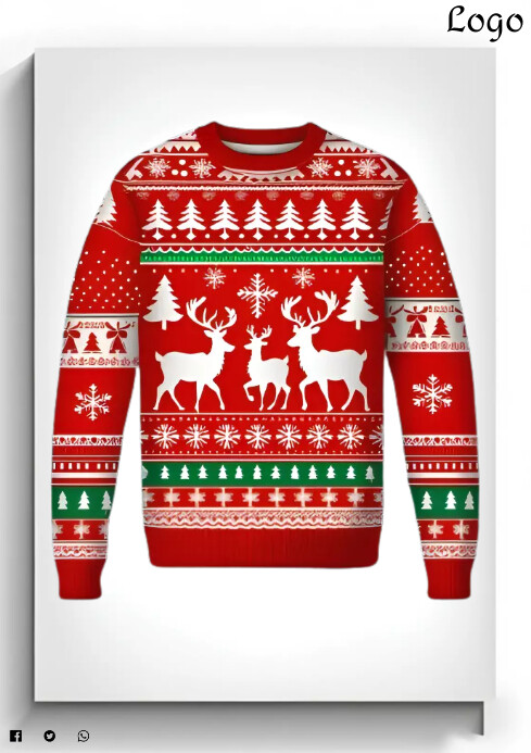 Christmas Sweater Template PosterMyWall Christmas Sweater Template PosterMyWall