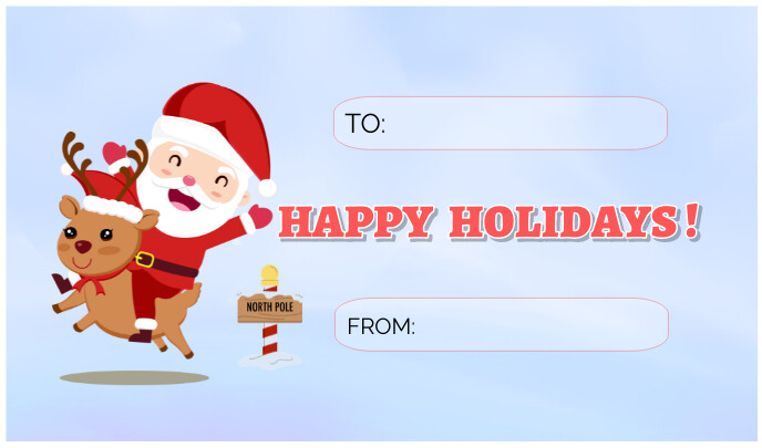 Christmas Tag Etiqueta template
