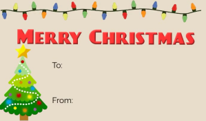 Christmas Tag Тег template