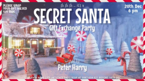 Secret Santa Gift Exchange Digitalt display Template