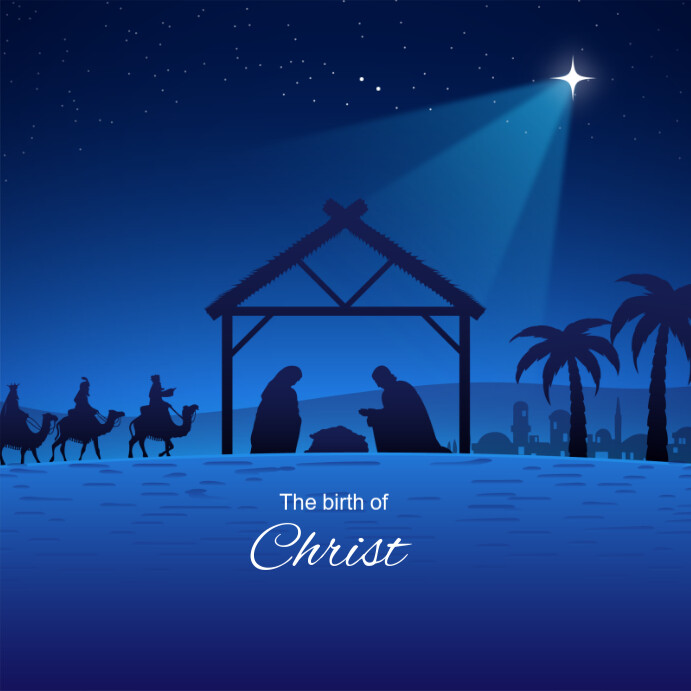 Copy of Christmas The Birth Of Christ Instagram Post | PosterMyWall