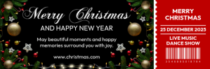 Negro Christmas and New Year Celebration ส่วนหัวอีเมล Template