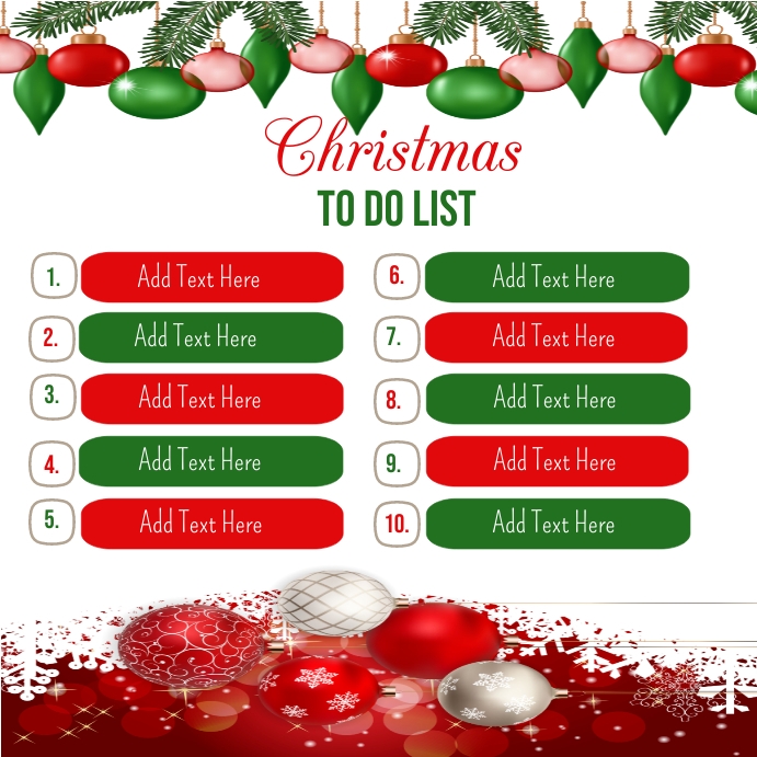 Christmas To Do List Instagram Post Template PosterMyWall christmas-to-do-list-instagram-post-template-postermywall