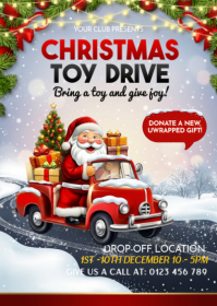 White Christmas Toy Drive A6 Template