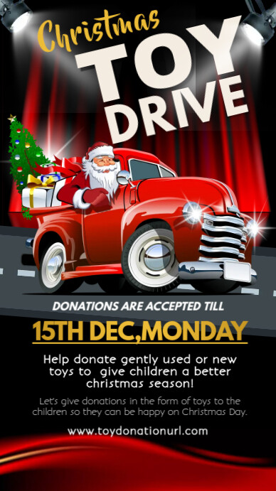 christmas toy drive,giveaway,event Instagram Story template