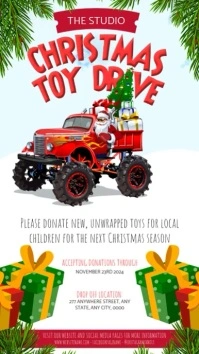 Christmas Toy Drive Charity Event Template Instagram Story