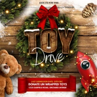 christmas toy drive Kwadrat (1:1) template