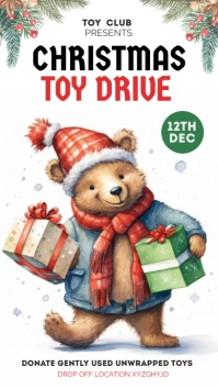 Christmas toy Drive Instagram-verhaal template