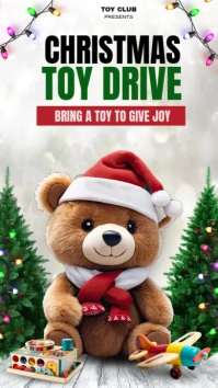 Christmas Toy drive Instagram Story template