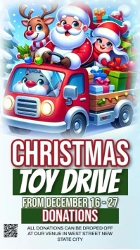 CHRISTMAS TOY DRIVE Instagram Story template