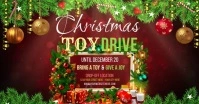 Christmas toy drive Okładka wydarzenia na Facebooku template
