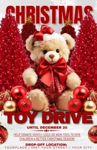 christmas toy drive Halve pagina breed template