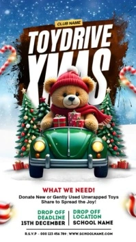 christmas  toy drive Instagram Story template