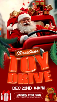 Christmas toy drive Instagram Story template