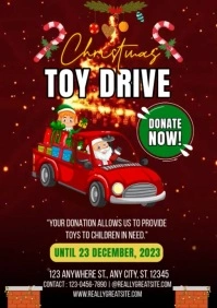 christmas toy drive A4 template