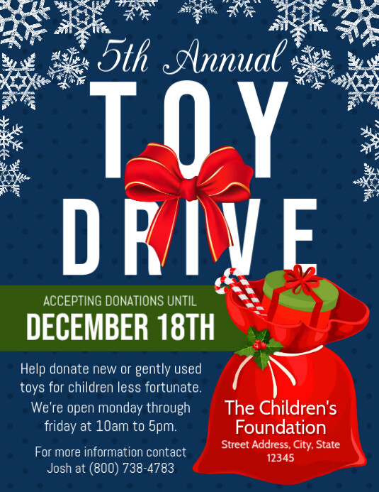 Christmas Toy Drive Template PosterMyWall christmas-toy-drive-template-postermywall