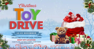 Christmas Toy Drive Facebook Shared Post Desi template