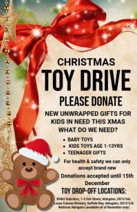 christmas toy drive Flyer Tabloid template