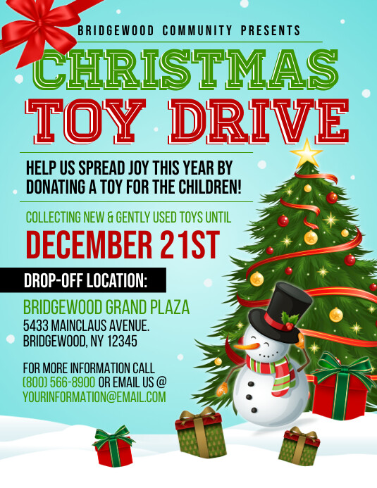 Toy Drive Template Toy Drive Flyer Templates Free Editable