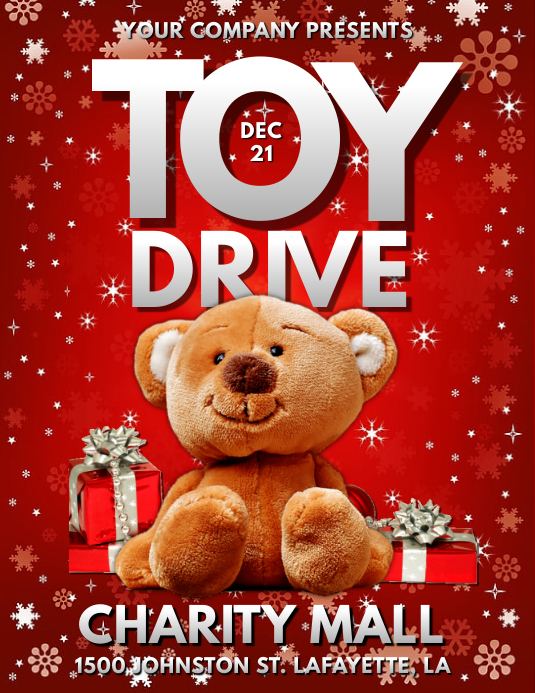 CHRISTMAS TOY DRIVE FLYER TEMPLATE PosterMyWall CHRISTMAS TOY DRIVE FLYER TEMPLATE PosterMyWall