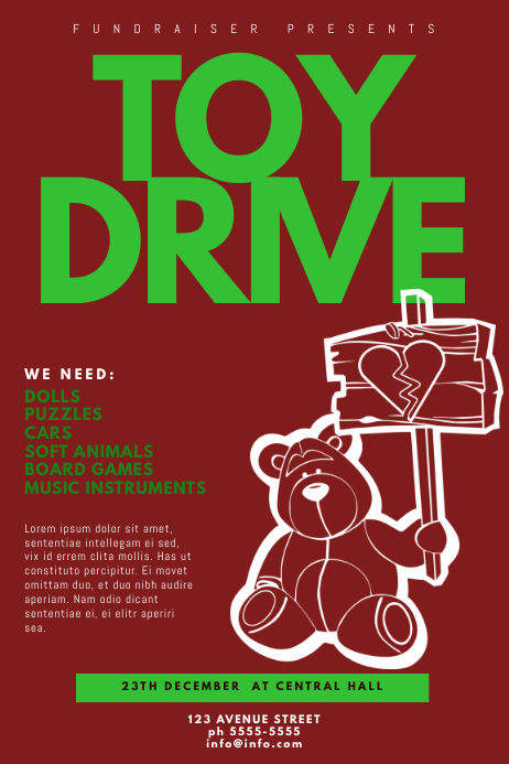 Copy of Christmas Toy Drive Flyer Template | PosterMyWall