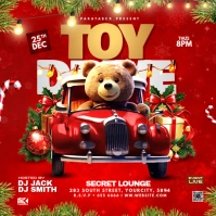 Christmas Toy Drive invitations Instagram-bericht template