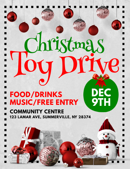 Copy of Christmas Toy Drive Flyer PosterMyWall