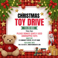 Christmas Toy Drive Square (1:1) template