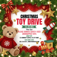 Christmas Toy Drive Square (1:1) template