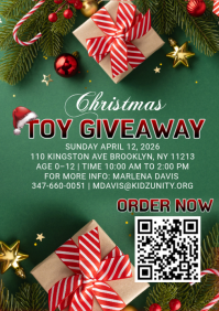 Christmas Toy Giveaway Flyer A4 template
