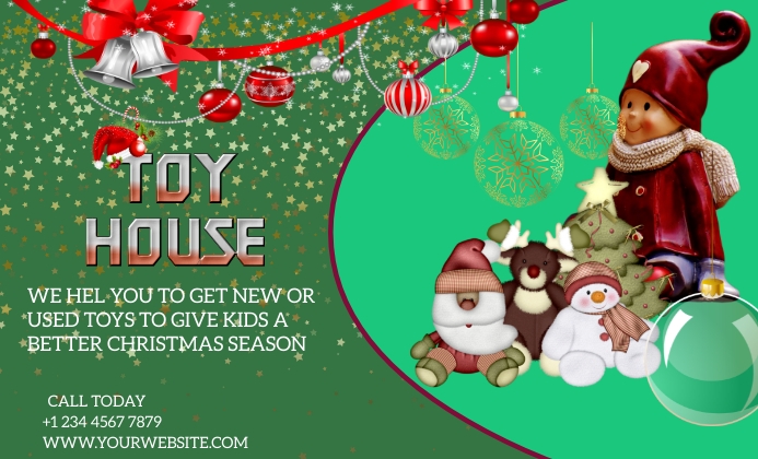 christmas toy markating flyer US Legal template