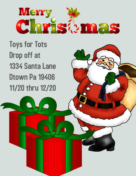 Christmas toys for tots Template PosterMyWall