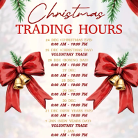 Christmas trading hours design template Kwadrat (1:1)