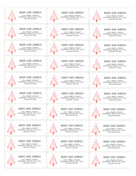 Christmas Tree 30 printable address labels template (Us Letter)