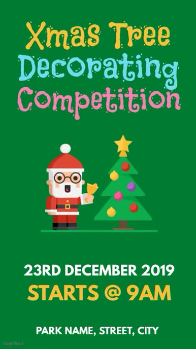Christmas tree decorating competition Template  PosterMyWall
