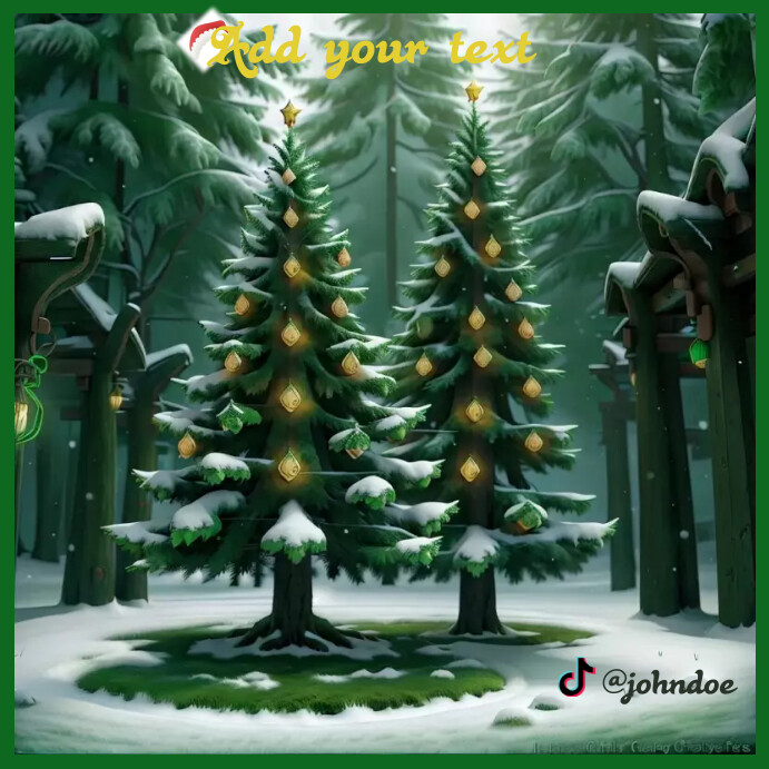 Christmas Tree Square (1:1) template