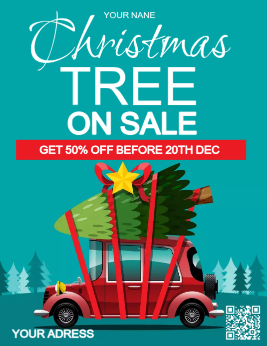 CHRISTMAS TREE Flyer (US Letter) template