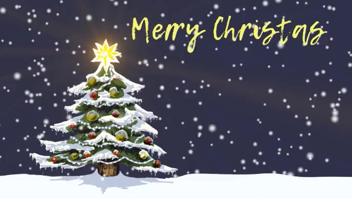 Christmas tree Facebook cover background Facebook-omslagvideo (16:9) template