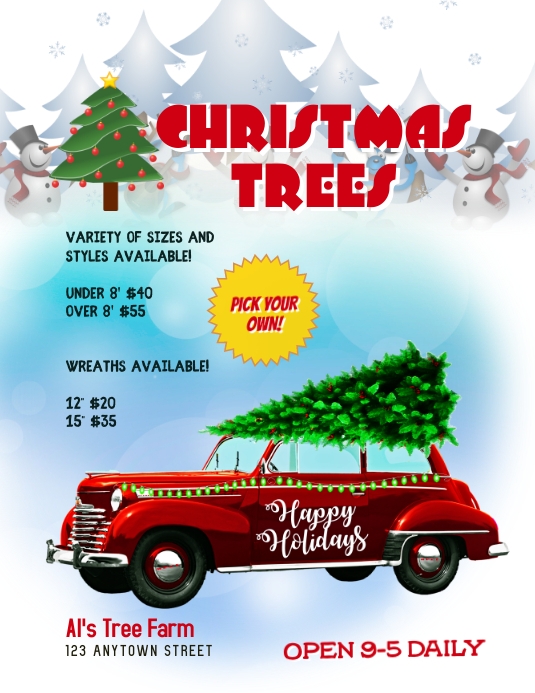 Christmas Tree Farm Flyer Ad Template PosterMyWall