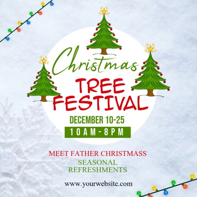 Plantilla de Christmas Tree Festival Ad Template | PosterMyWall