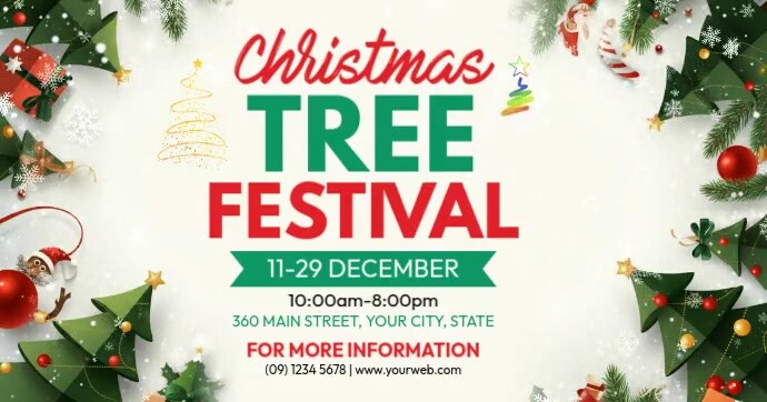 Tree Adverts Plantilla de Christmas Tree Festival Ads | PosterMyWall