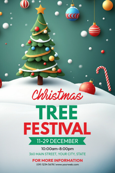 Copy of Christmas Tree Festival Banner Template | PosterMyWall