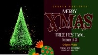 Christmas Tree Festival Blog Header Nagłowek bloga template