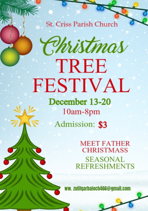 Christmas tree festival Template | PosterMyWall