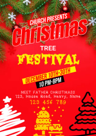 Christmas tree festival Flyer Template | PosterMyWall
