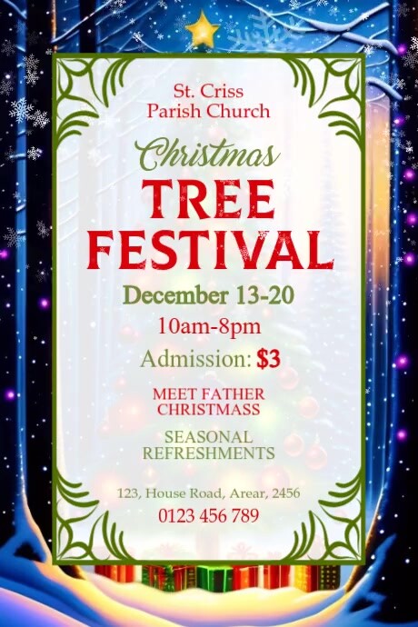 Copy of Christmas Tree Festival Flyer Template | PosterMyWall